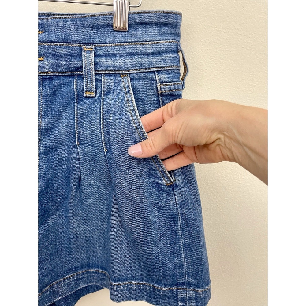 VERONICA BEARD Jaylen High Rise Jean Shorts Blue Denim Size 28 - Picture 6 of 16